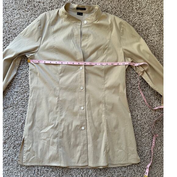 Theory Bundle of 2 Shirts, Cotton Blend, Grey/Tan Button Ups, Large - Picture 10 of 12